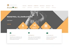 alumni weboldal fejlesztés